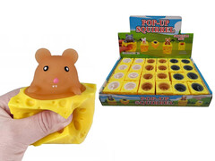 83534 [77533] Антистресс-мялка "Мышь в сыре" 5*5 см (24шт/уп)