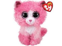 83553 [36308] Игрушка мягконабивная кудрявая розовая кошка РЕГАН 15 см