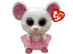 Игрушка мягконабивная белая мышка-балерина НИНА 15 см