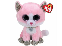 Игрушка мягконабивная розовая кошка ФИОНА 15 см