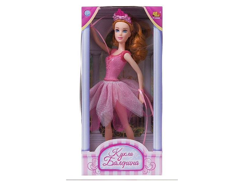 Купить оптом Кукла "Балерина в розовой юбке-лепесток" 30 см в кор. PT-00440/w(3) в Луганске