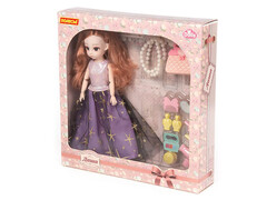 Кукла "Даша" 29 см в нарядном платье + аксессуары 11 эл. в коробке №3