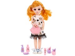 Кукла шарнирная "Даша" 29 см в платье, аксесс. 12 эл. в кор. №2