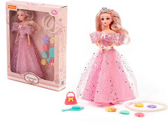 Кукла "Ксюша" 30 см в нарядном платье + аксесс. 8 эл. в кор. №3