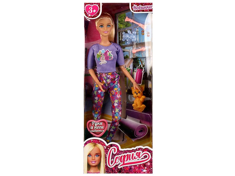 Купить оптом Кукла шарнирная "София с собачкой" 29 см с аксесс. в кор. в Луганске