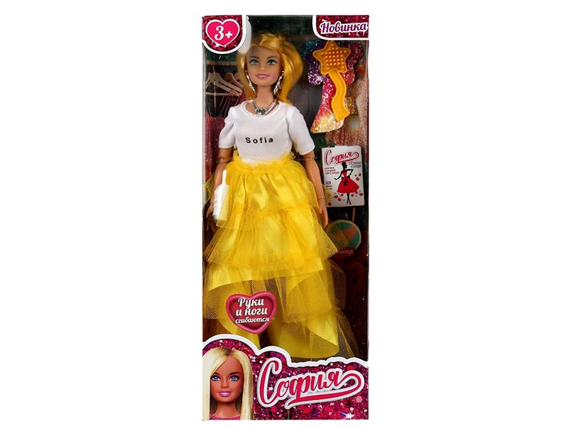 Купить оптом Кукла шарнирная "София" 29 см с аксесс. в кор. в Луганске