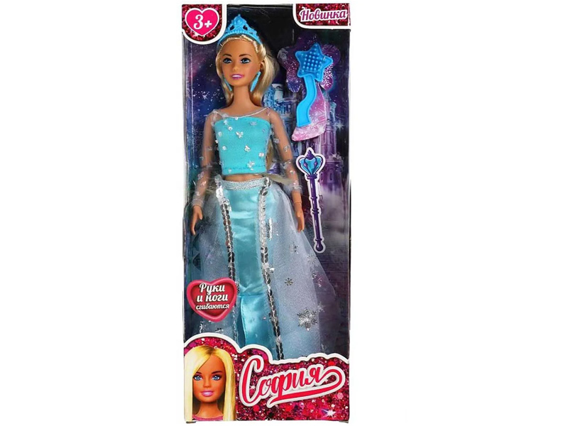 Купить оптом Кукла шарнирная "София. Снежная принцесса" 29 см с аксесс. в кор. в Луганске