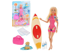 83737 [8471 pink] Кукла шарнирная Defa Lucy "Пляжный отдых" 29 см с аксесс. в блистер 8471 pink