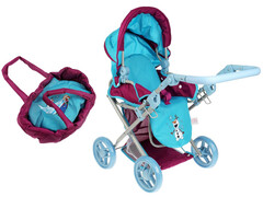 Коляска для кукол «Холодное сердце» металл., регул. ручка, корзина 59*62*35 см 66HC-FR