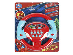 83957 [ZY805146-R18] Музыкальный руль "Герои" 20 см (песни, звуки, стихи) на блистере ZY805146-R18