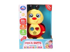 84021 [HT1161-R-WOD] Сказочник "Божья коровка" 19 см (стихи, загадки, потешки, свет) в кор. HT1161-R-WOD