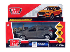 84037 [KUGA-GY] Технопарк. Машина «FORD KUGA» металл. инерц. 12 см (открыв. двери, багажник) серый