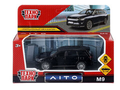 84056 [M9-11-BK] Технопарк. Машина «AITO M9» металл. инерц. 10,5 см (открыв. двери, багажник) черный