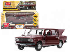 84062 [2105-12-GT] Технопарк. Машина «LADA ВАЗ-2105 1997» металл. инерц. 12 см (открыв. двери, багажник) гранат