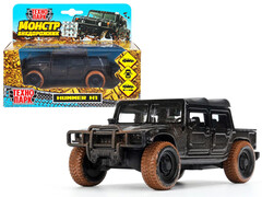 84064 [SB-18-09-H1-MUD-WB] Технопарк. Машина «HUMMER h1 ПИКАП" с грязью металл. инерц. 12 см (открыв. двери, багажник)