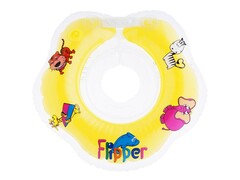 84194 [FL001-Y] Круг на шею для купания малышей Flipper желтый