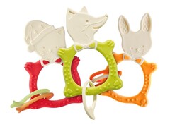 84210 [RFM-001] Набор прорезывателей BUNNY горчичный + FOX зелёный + MEOW коралловый