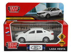 84314 [VESTA-12-WH] Технопарк. Машина «LADA vesta» металл. инерц. 11,5 см (открыв. двери) белый