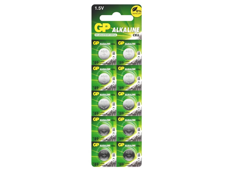 Купить оптом Батарейки GP Alkaline 189 (G10, LR54) (цена за 10 шт) в Луганске