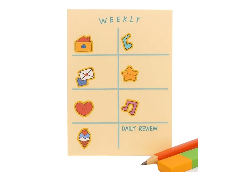 Купить оптом Блок для заметок "Weekly Daily review" 50 л 8*12 см в Луганске