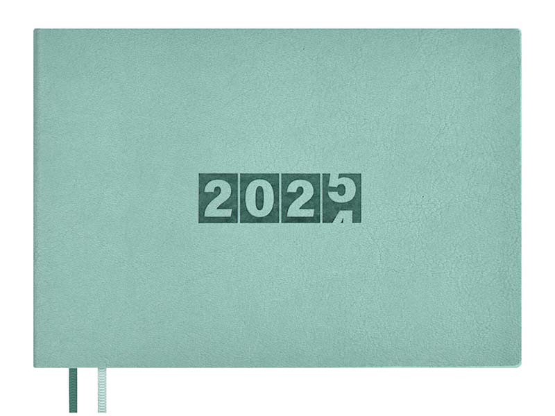 Купить оптом Ежедневник дат. 18*12.7 см 64 л "Буйвол мятный 2025" (кожзам, блинт. тиснение) в Луганске