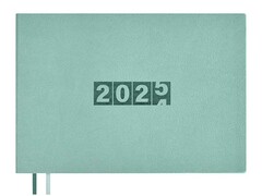 84943 [67097] Ежедневник дат. 18*12.7 см 64 л "Буйвол мятный 2025" (кожзам, блинт. тиснение)