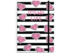 84989 [47850] Записная книга 170*215 мм 96 л «It's my life. Бриллианты» (тв. пер., скрытый гребень)