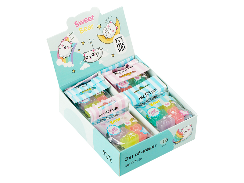 Купить оптом Набор ластиков "Candy Bear" 20*15 мм 5 шт в пак. в Луганске