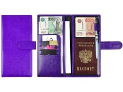 85129 [45958] Органайзер-обложка «Сариф» фиолетовый 22х11 см