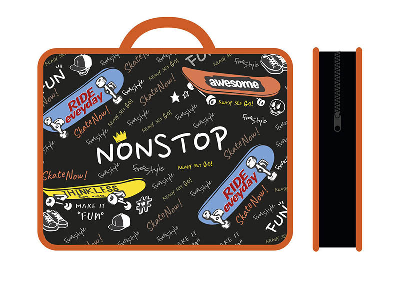 Купить оптом Папка А4 "NonStop" 33х26 см (пласт., молния, ручки) в Луганске