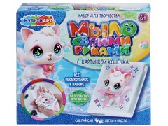 Мыло своими руками c картинкой кошечка MultiArt в кор.100шт