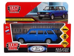 85833 [2104-12-BU] Машина металл. ВАЗ-2104 Жигули 12 см инерц., дв., багаж., синий. Технопарк