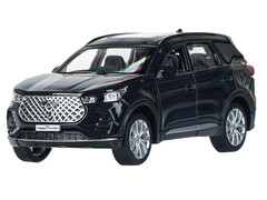 Машина металл chery tiggo 7 pro max 12см, св-зв, дв, кап, баг,инер,черн,кор. Технопарк в кор.2*36шт