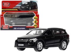 86214 [SANTAFE-12-BK] Машина металл HYUNDAI 12 см, двери, багаж, инерц, черный, кор. Технопарк в кор.2*36шт SANTAFE-12-BK