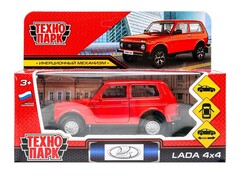 86217 [LADA4X4-RD] Машина металл LADA 4x4 длина 12 см, двери, багаж, инерц, красный, кор. Технопарк в кор.2*36шт LADA4X4-RD (72)