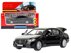 Машина металл MERCEDES-BENZ s-class v223 12 см, двери,багаж,инер,черный,кор. Технопарк в кор.2*36шт SCLASS-13-BK