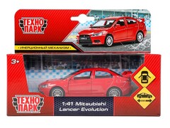 Машина металл MITSUBISHI lancer evolution, 11,4 см, двери, инерц., кор. Технопарк в кор.2*48шт 67360R (96)