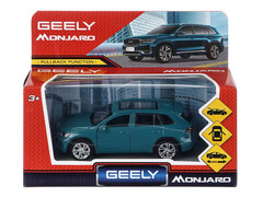 86241 [GM-12-EM] Машина металл кроссовер Geely Monjaro 12 см перед.двери,кап,багаж,инер,изумрудный,кор. GM-12-EM