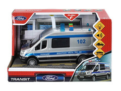 Машина пластик свет-звук FORD TRANSIT ПОЛИЦИЯ  16 см, двери, 3 кнопки, кор. Технопарк в кор. TRANSITVAN-16PLPOL-SR (72)