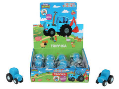 86422 [XI-BTPB-03-RU] Игрушка-антистресс, тянучка с песком, 8 см, СИНИЙ ТРАКТОР диплей Супер Жим уп-12шт в кор.4уп XI-BTPB-03-RU