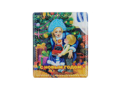 86737 [38379] Магнит "Снегурочка с ребенком" 6*5 см, агломеррир. феррит. Арт. 38379