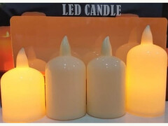86943 [CANDLE 13] Набор свечей Candle 4шт светодиод., закругл.