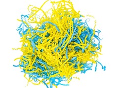 86954 [НБ-2122] Наполнитель бумаж. Микс Интенсив (желтый, голубой), 100г, ширина 2 мм НБ-2122