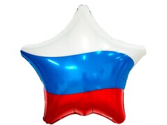 87334 [222612/750278] Шар Звезда Триколор (19''/48 см)