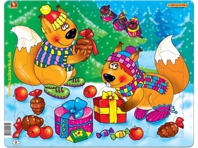 Пазл-собирайка "Праздник в лесу" 36*28 см