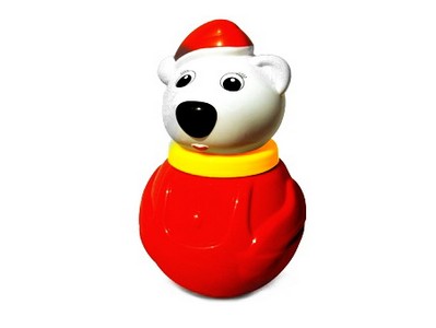 Купить оптом Неваляшка малая "Белый медведь - 2" в п/пакете в Луганске