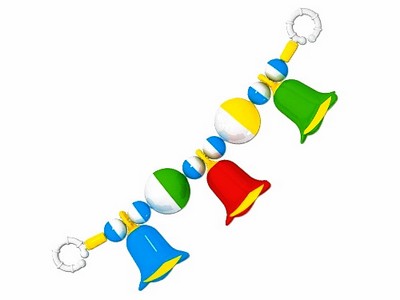 Погремушка подвеска на коляску "Колокольчики"