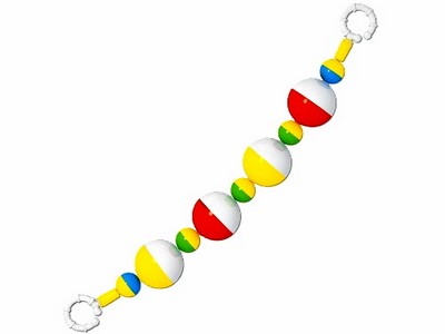 Купить оптом Погремушка подвеска шарики в Луганске