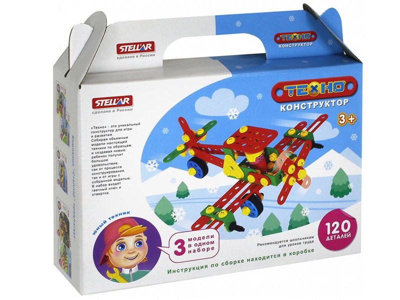 Купить оптом Конструктор "Техно" 120 дет. "Самолет" в Луганске