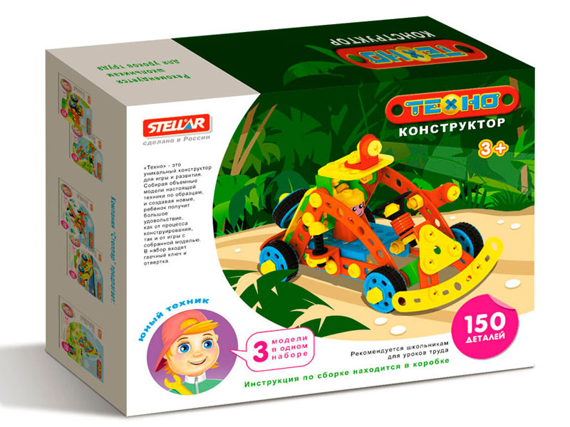 Купить оптом Конструктор "Техно" 150 дет. "Джип" в Луганске